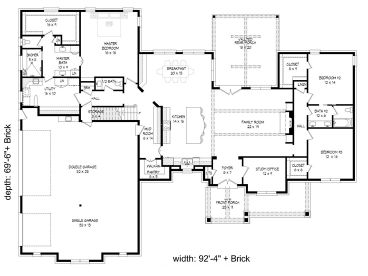 1st Floor Plan, 062H-0222
