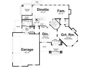 1st Floor Plan, 050H-0084