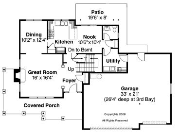 1st Floor Plan, 051H-0075