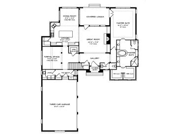 1st Floor Plan, 029H-0054