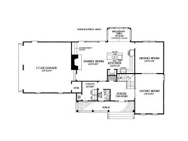 1st Floor Plan, 063H-0155
