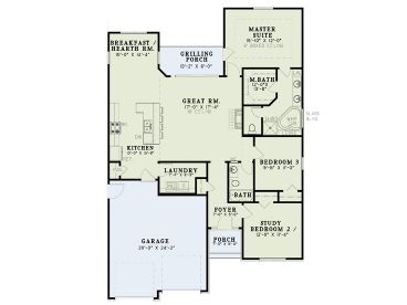 Floor Plan, 025H-0364