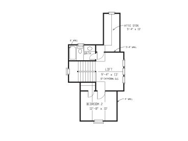 2nd Floor Plan, 054H-0014