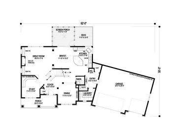 1st Floor Plan, 007H-0123