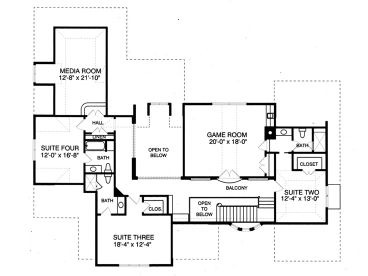 2nd Floor Plan, 029H-0101