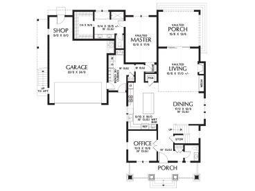 1st Floor Plan, 034H-0458