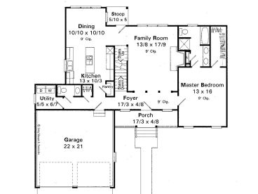1st Floor Plan, 030H-0027