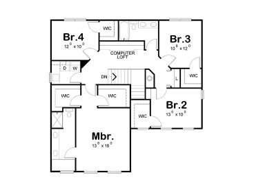 2nd Floor Plan, 031H-0216