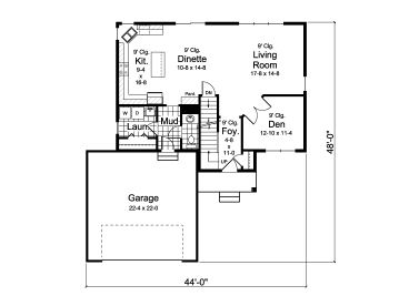 1st Floor Plan, 023H-0163