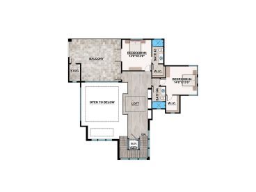 2nd Floor Plan, 069H-0054