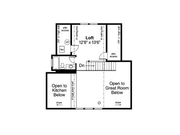 2nd Floor Plan, 051H-0071