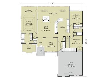 1st Floor Plan, 053H-0063