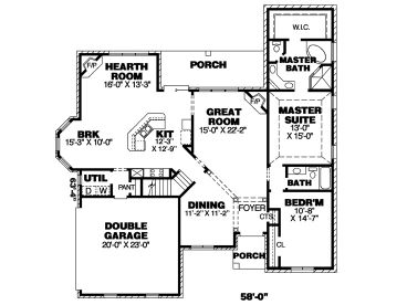 1st Floor Plan, 011H-0034