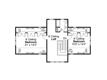 2nd Floor Plan, 051H-0352