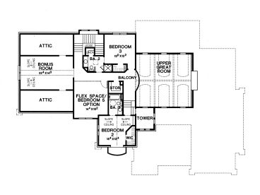2nd Floor Plan, 036H-0036