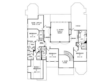2nd Floor Plan, 019H-0128