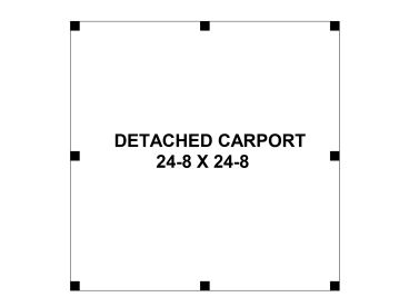 Carport Floor Plan, 001H-0215
