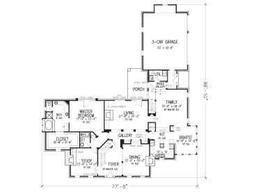 1st Floor Plan, 054H-0017