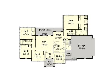 1st Floor Plan, 060H-0026