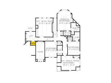 2nd Floor Plan, 084H-0003