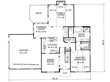 1st Floor Plan, 019H-0085