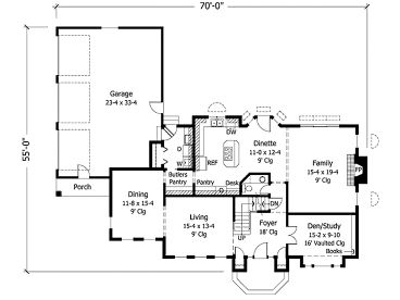 1st Floor Plan, 023H-0031