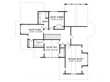 2nd Floor Plan, 029H-0025