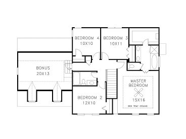 2nd Floor Plan, 007H-0043