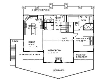 1st Floor Plan, 012H-0133