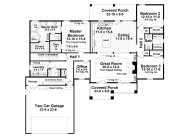1st Floor Plan, 001H-0233