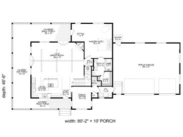1st Floor Plan, 062H-0371