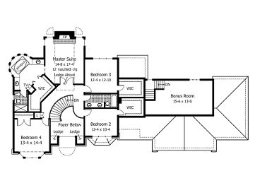 2nd Floor Plan, 023H-0045