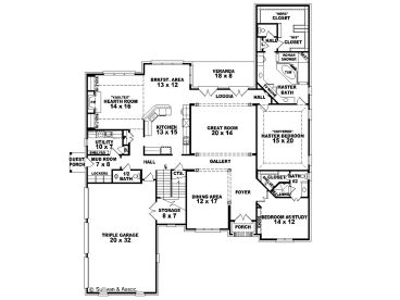 1st Floor Plan, 006H-0129