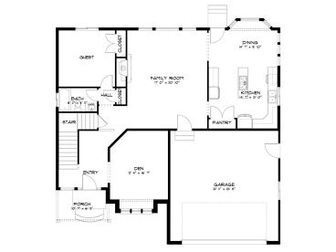 1st Floor Plan, 065H-0038