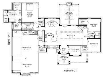 1st Floor Plan, 062H-0102