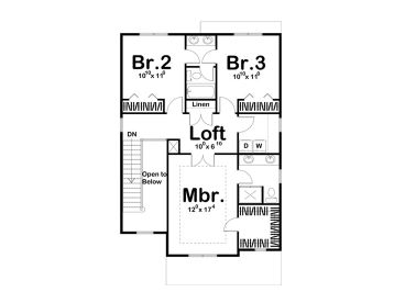 2nd Floor Plan, 050H-0109