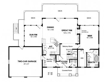 1st Floor Plan, 014H-0105