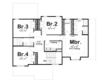 2nd Floor Plan, 050H-0484