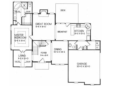 1st Floor Plan, 045H-0053