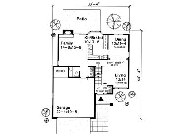 1st Floor Plan, 022H-0085