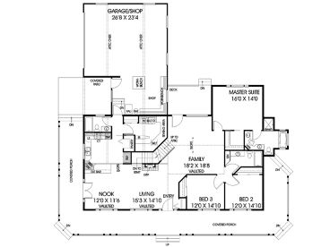1st Floor Plan, 013H-0001