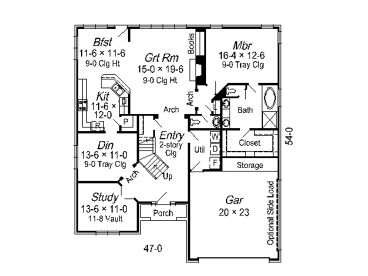 1st Floor Plan, 061H-0112