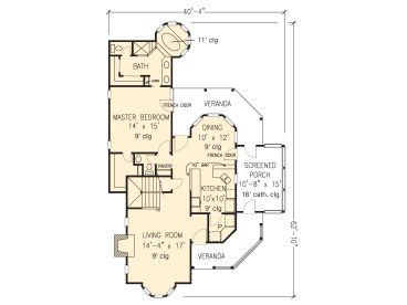 1st Floor Plan, 054H-0008