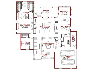 1st Floor Plan, 073H-0038
