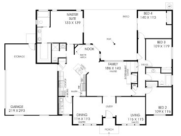 Floor Plan, 013H-0054