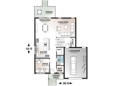 1st Floor Plan, 027H-0500