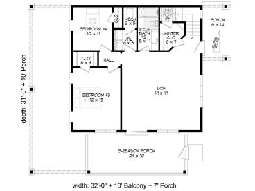 1st Floor Plan, 062H-0464