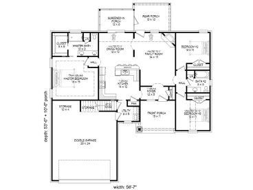 1st Floor Plan, 062H-0083