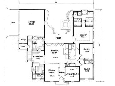 1st Floor Plan, 030H-0063