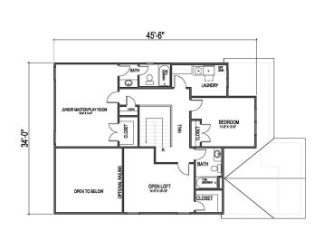 2nd Floor Plan, 058H-0003